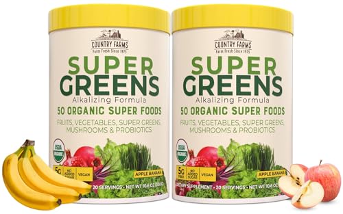Country Farms Super Greens Natural Flavor, 50 Organic Super Foods