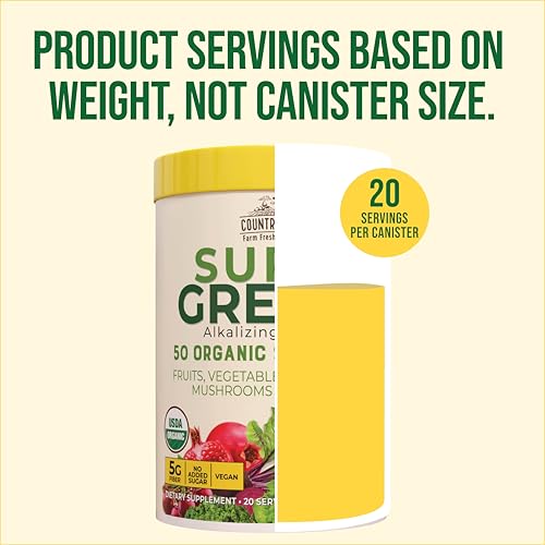 Country Farms Super Greens Natural Flavor, 50 Organic Super Foods