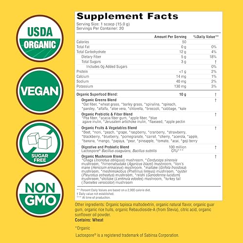 Country Farms Super Greens Natural Flavor, 50 Organic Super Foods