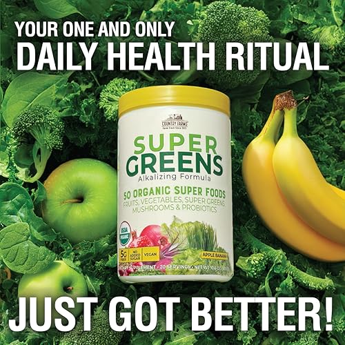 Country Farms Super Greens Natural Flavor, 50 Organic Super Foods