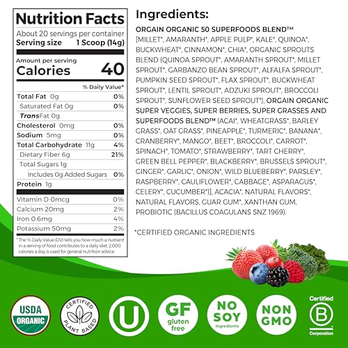 Organic Green Superfoods Powder