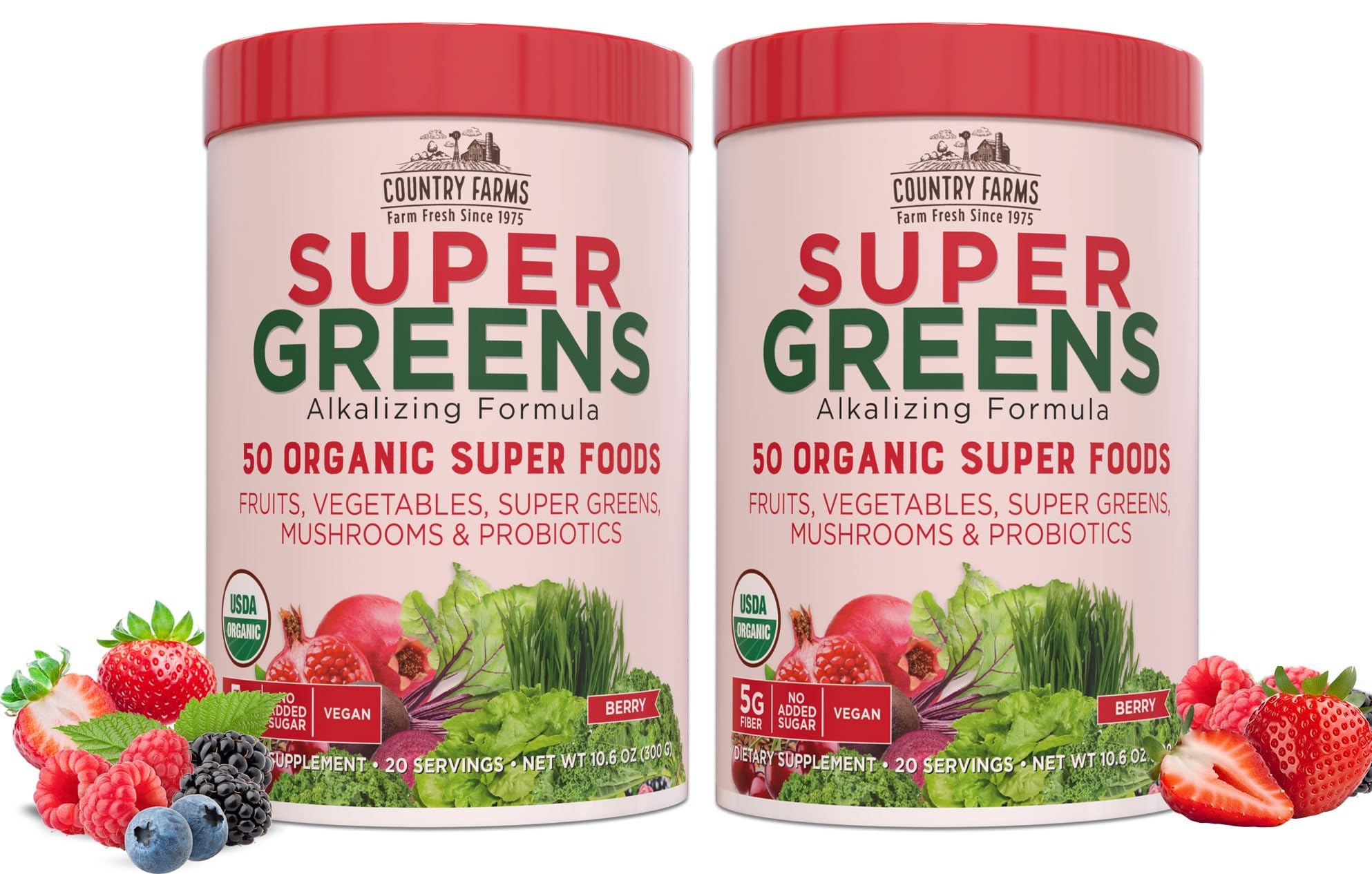 Country Farms Super Greens Natural Flavor, 50 Organic Super Foods