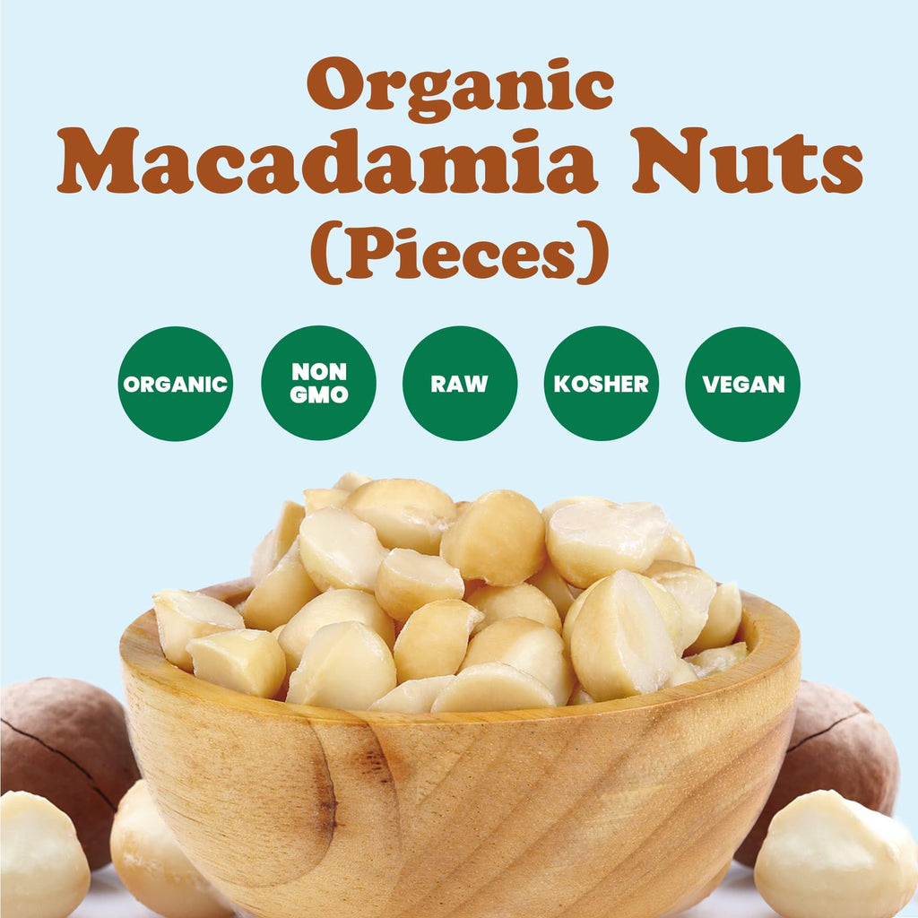 Organic Macadamia Nut Halves & Pieces