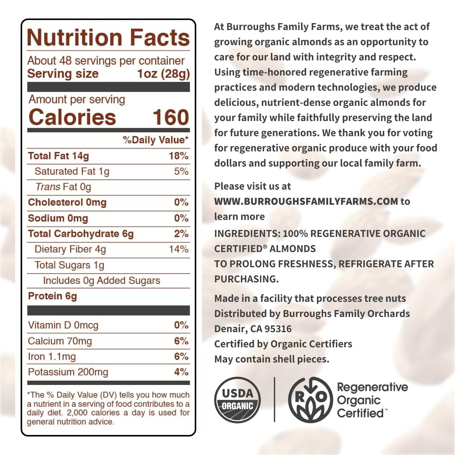 Raw Organic Almonds