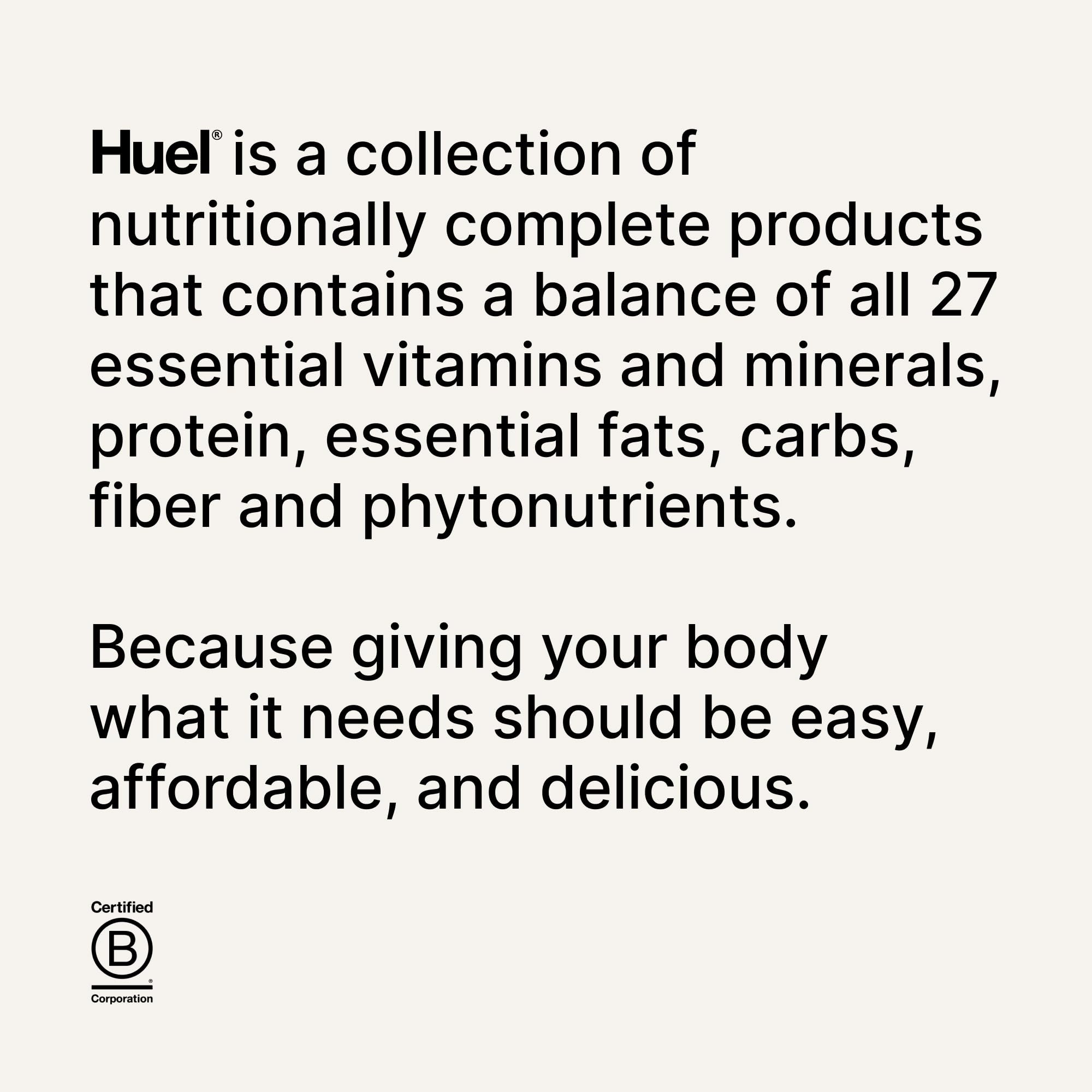 Huel BE Powders Parent