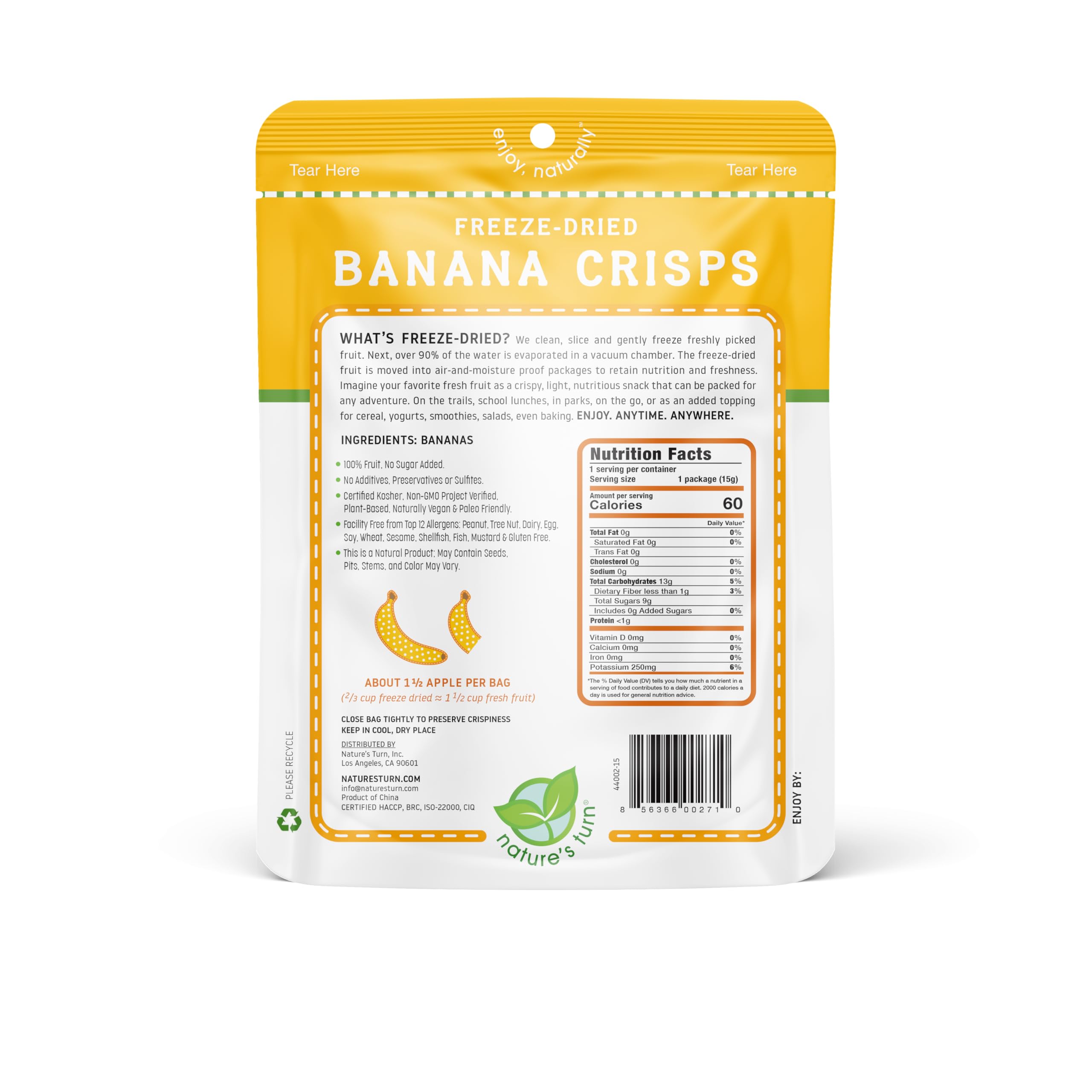 Nature's Turn Freeze-Dried Fruit Snacks, 0.53 oz Each