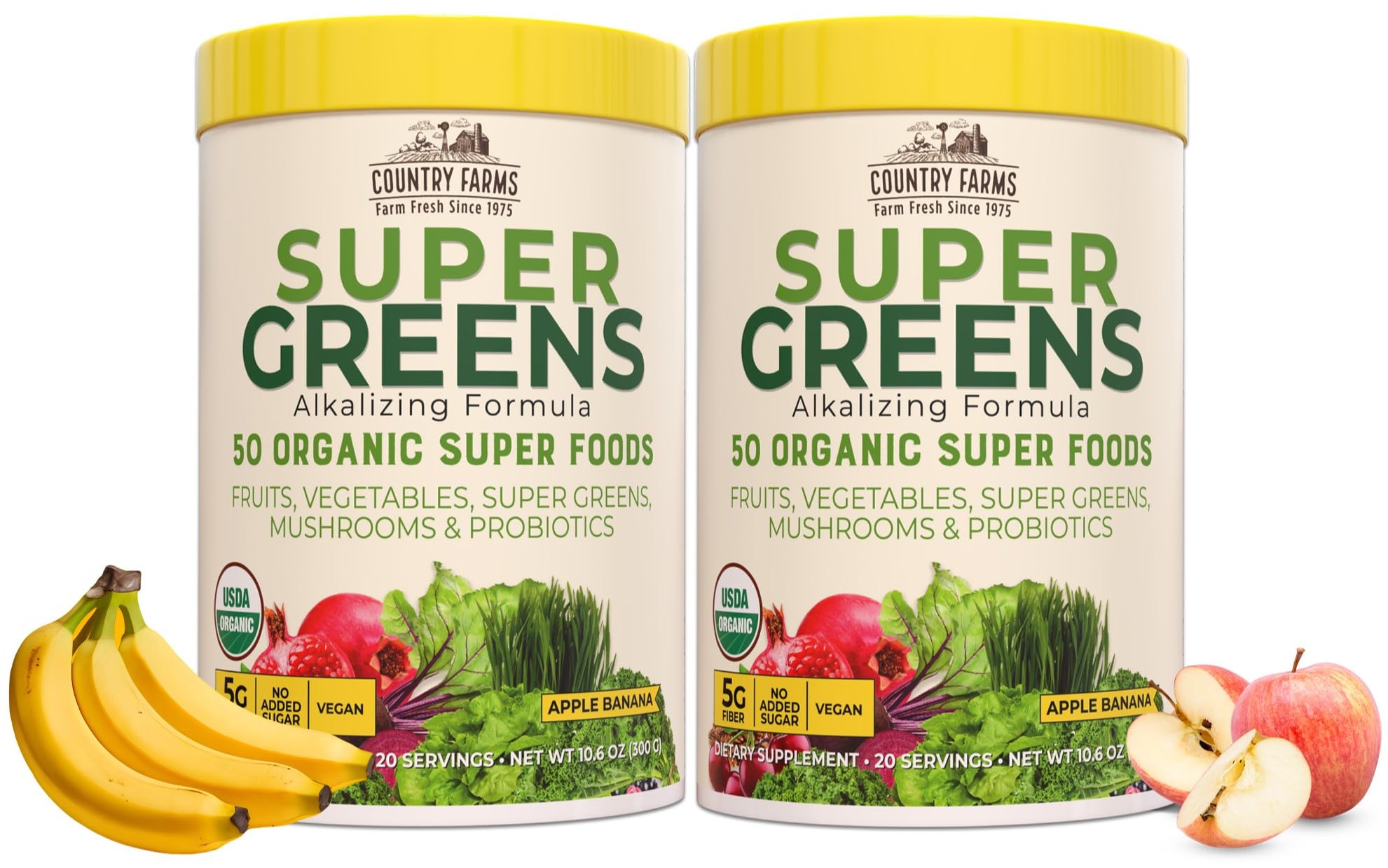 Country Farms Super Greens Natural Flavor, 50 Organic Super Foods