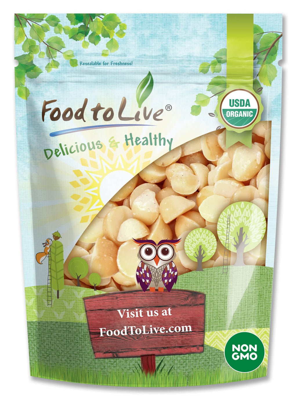 Organic Macadamia Nut Halves & Pieces