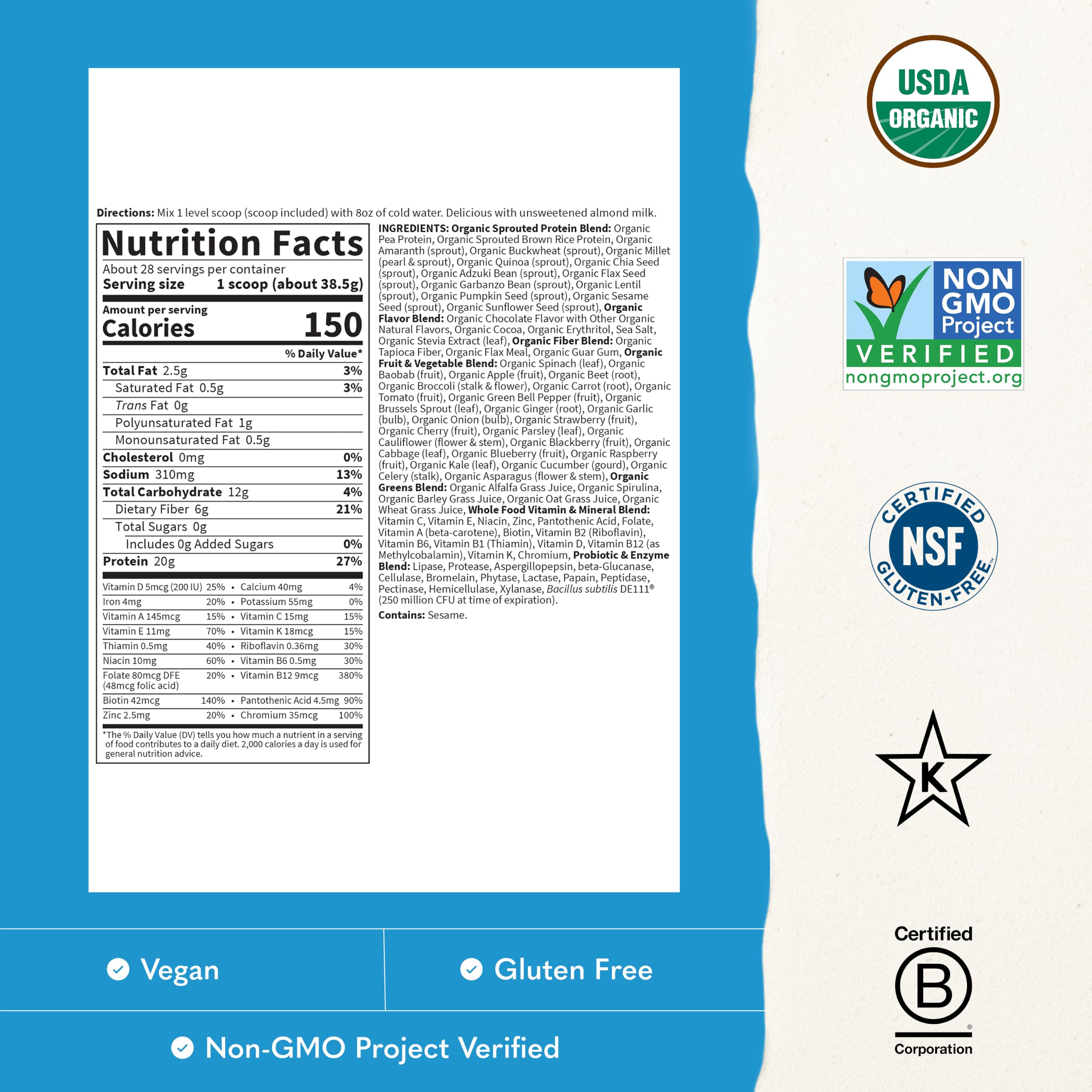 Vanilla Organic Meal Powder