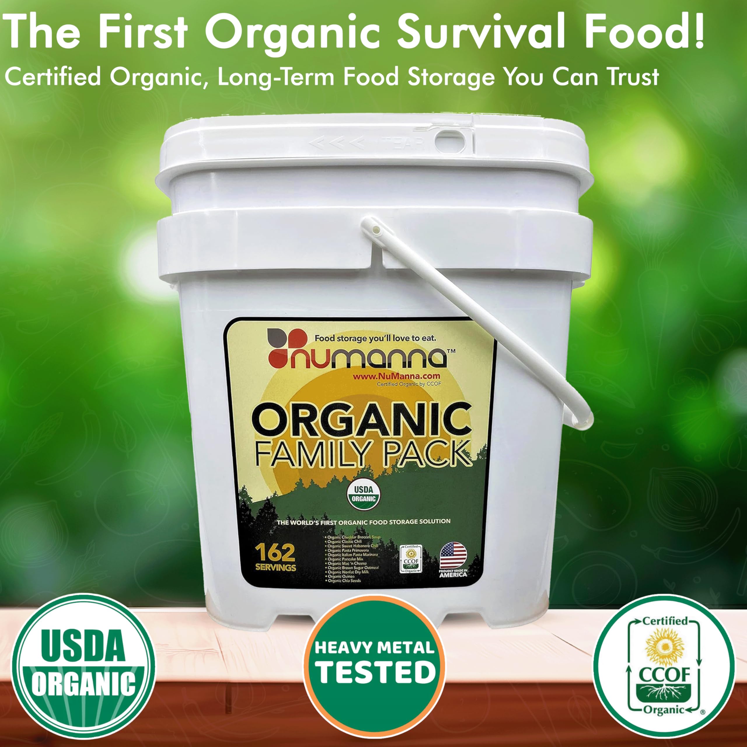 Numanna Freeze Dried USDA Certified Organic Family Pack
