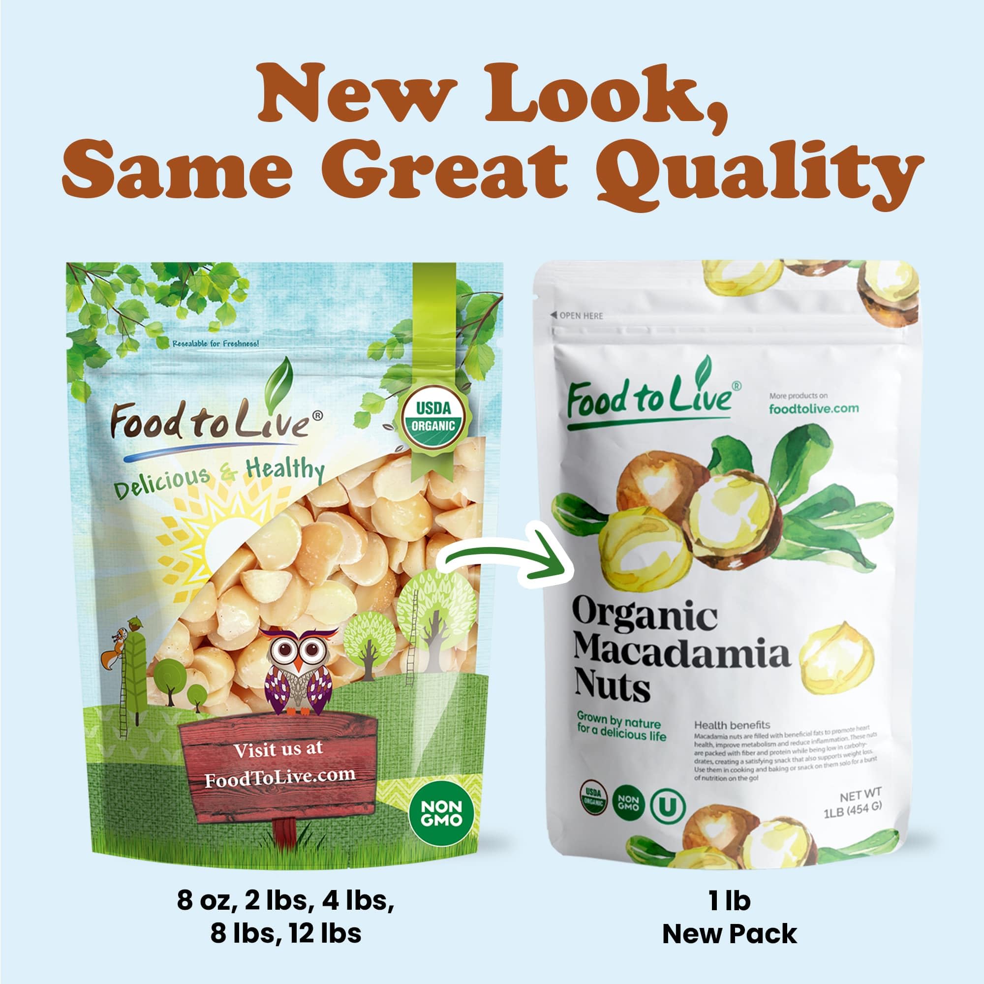 Organic Macadamia Nut Halves & Pieces