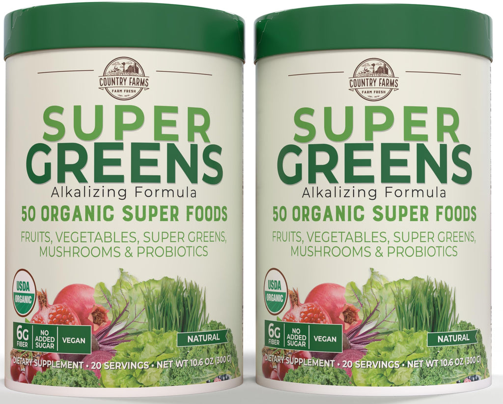 Country Farms Super Greens Natural Flavor, 50 Organic Super Foods