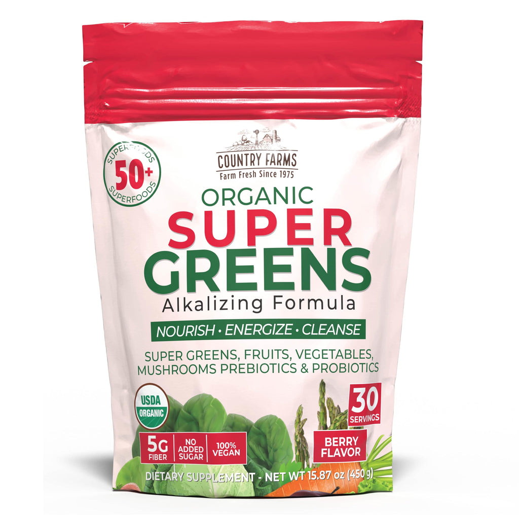 Country Farms Super Greens Natural Flavor, 50 Organic Super Foods