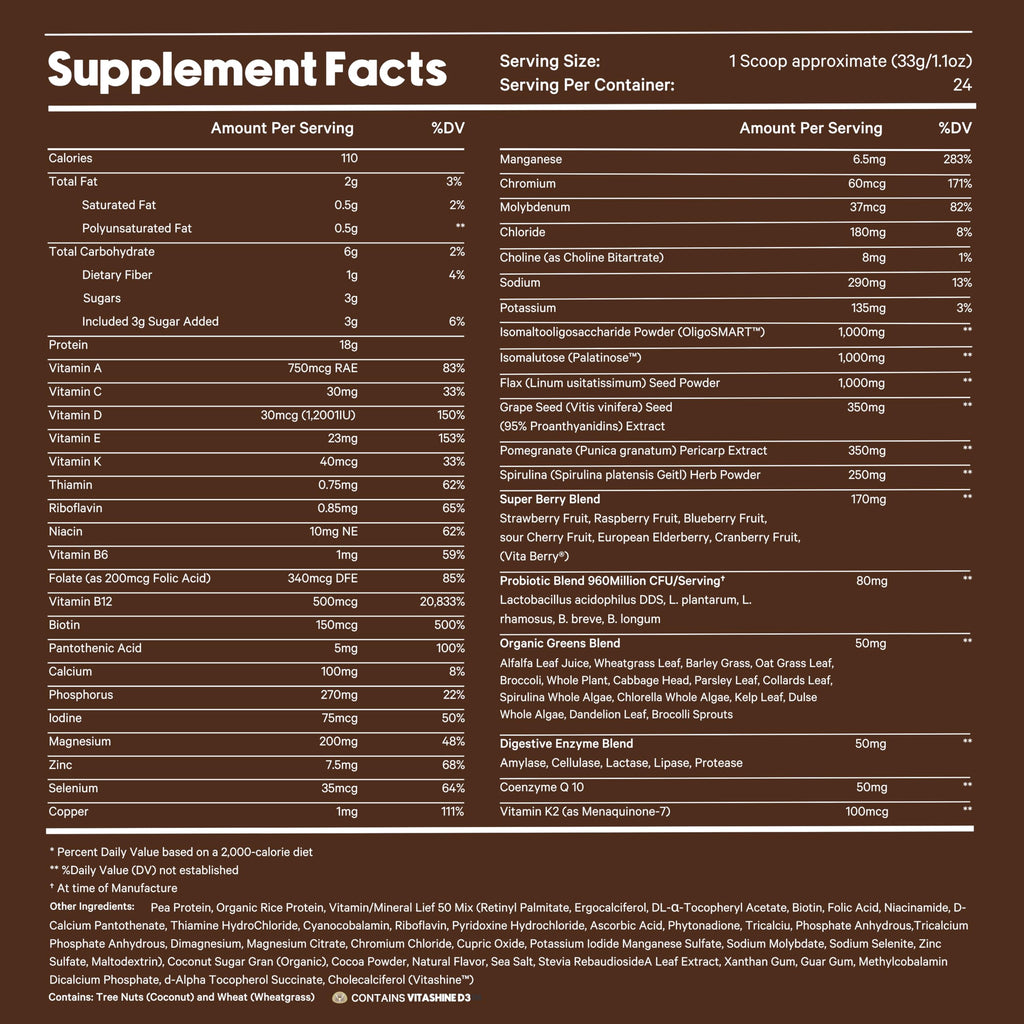 Plant-Based Meal Replacement Powder
