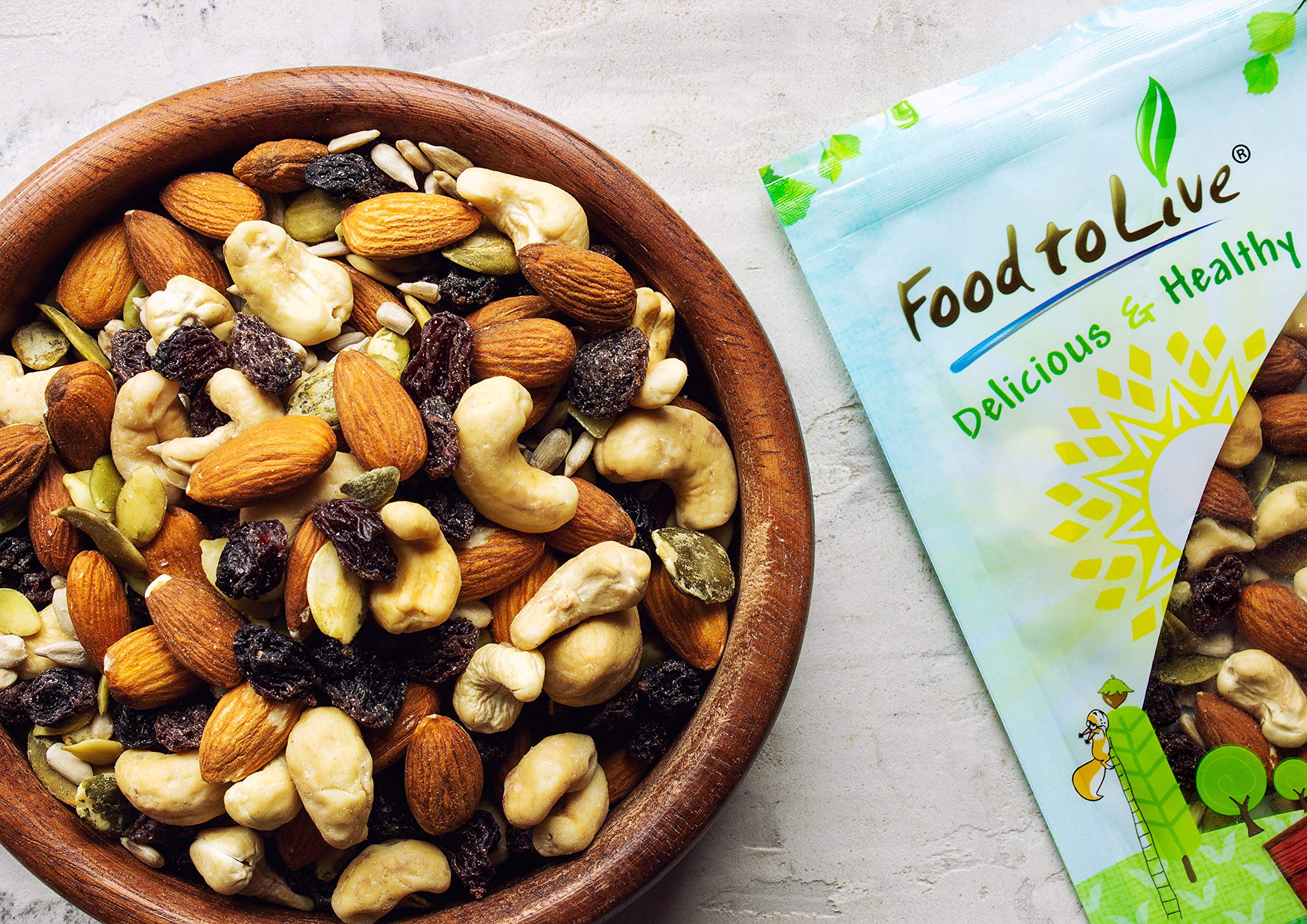 Organic Raw Seeds, Nuts and Raisins Mix