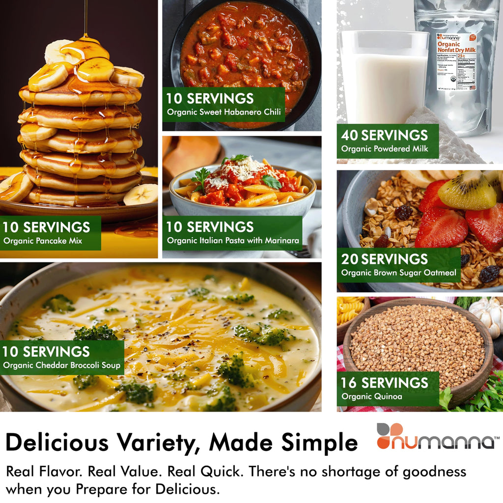 Numanna Freeze Dried USDA Certified Organic Family Pack