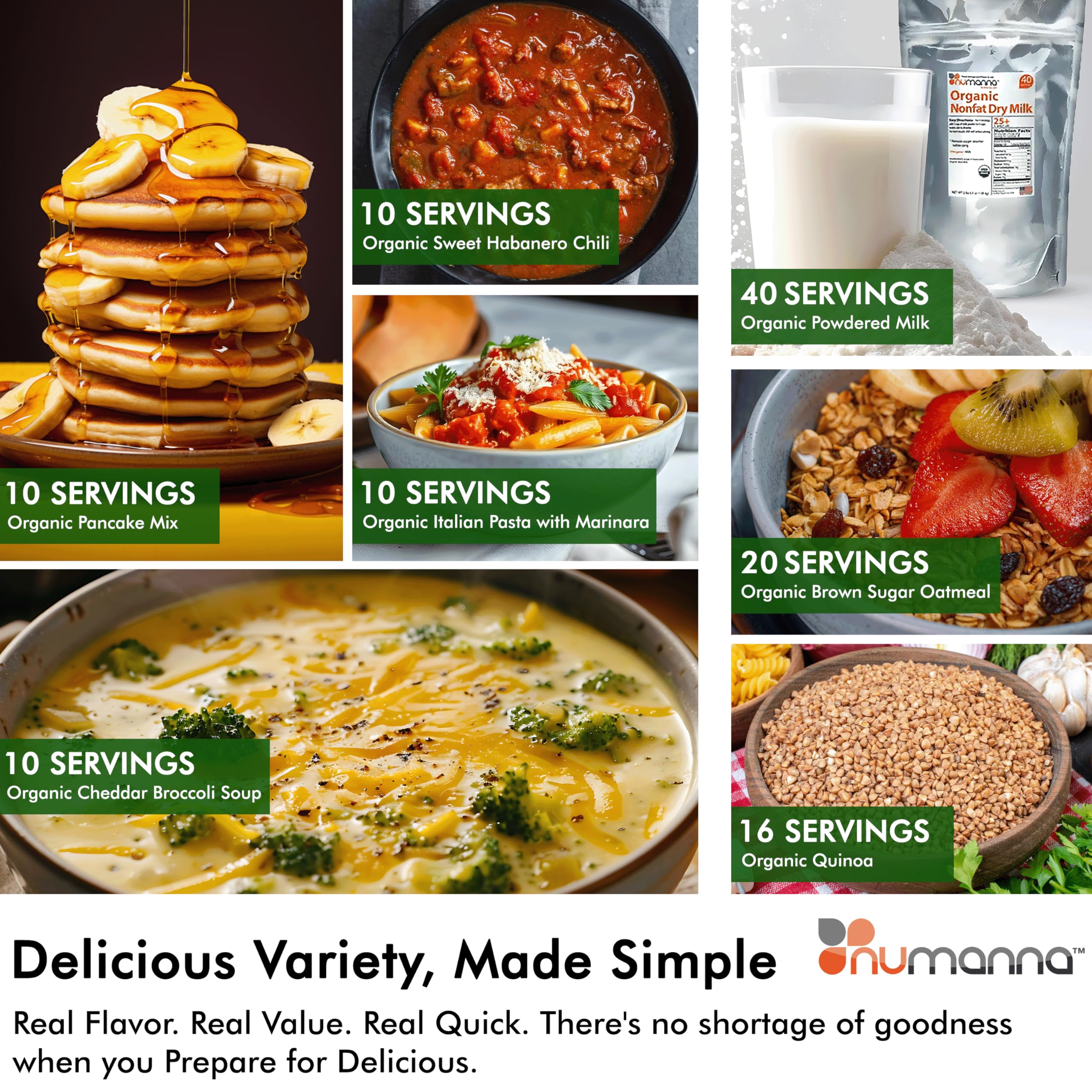 Numanna Freeze Dried USDA Certified Organic Family Pack
